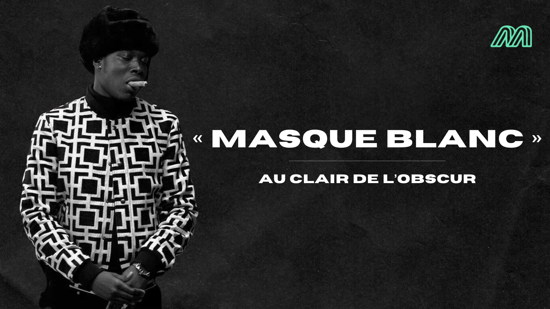 S.Pri Noir 1 Masque blanc au clair de l obscur Mosa que